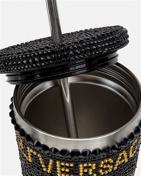 Crystal Medusa Travel Cup Black,Gold